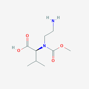 molecular formula C9H18N2O4 B14208068 N-(2-Aminoethyl)-N-(methoxycarbonyl)-L-valine CAS No. 630115-40-1