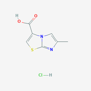 molecular formula C7H7ClN2O2S B1420809 6-Methylimidazo[2,1-b][1,3]thiazole-3-carboxylic acid hydrochloride CAS No. 1269052-79-0