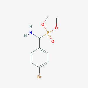 molecular formula C9H13BrNO3P B14208095 Phosphonic acid, [amino(4-bromophenyl)methyl]-, dimethyl ester CAS No. 824403-37-4