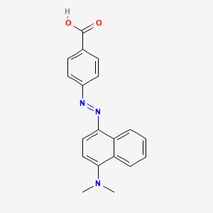 molecular formula C19H17N3O2 B14208106 4-{(E)-[4-(Dimethylamino)naphthalen-1-yl]diazenyl}benzoic acid CAS No. 841223-18-5