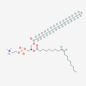 molecular formula C42H82NO8P B1420812 (2R)-3-[(~2~H_31_)十六烷酰氧基]-2-{[(9Z)-十八碳-9-烯酰]氧基}丙基 2-(三甲基氮烷基)乙基磷酸酯 CAS No. 179093-76-6