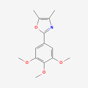 molecular formula C14H17NO4 B14208134 Oxazole, 4,5-dimethyl-2-(3,4,5-trimethoxyphenyl)- CAS No. 832076-80-9