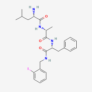 molecular formula C25H33IN4O3 B14208139 L-Leucyl-D-alanyl-N-[(2-iodophenyl)methyl]-D-phenylalaninamide CAS No. 824406-74-8
