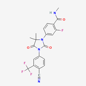 4-(3-(4-cyano-3-(trifluoromethyl)phenyl)-5,5-dimethyl-2,4-dioxoimidazolidin-1-yl)-2-fluoro-N-methylbenzamide