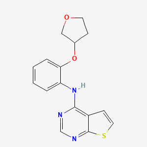 molecular formula C16H15N3O2S B14208179 N-{2-[(Oxolan-3-yl)oxy]phenyl}thieno[2,3-d]pyrimidin-4-amine CAS No. 917908-98-6