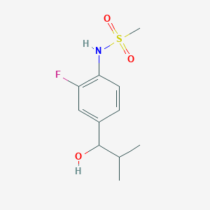 molecular formula C11H16FNO3S B14208191 n-[2-Fluoro-4-(1-hydroxy-2-methylpropyl)phenyl]methanesulfonamide CAS No. 824937-75-9