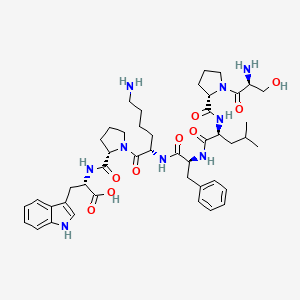 molecular formula C45H63N9O9 B14208230 L-Seryl-L-prolyl-L-leucyl-L-phenylalanyl-L-lysyl-L-prolyl-L-tryptophan CAS No. 821800-90-2