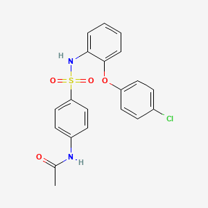 molecular formula C20H17ClN2O4S B14208272 N-(4-{[2-(4-Chlorophenoxy)phenyl]sulfamoyl}phenyl)acetamide CAS No. 827577-00-4