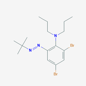 molecular formula C16H25Br2N3 B14208287 Benzenamine, 2,4-dibromo-6-[(1,1-dimethylethyl)azo]-N,N-dipropyl- CAS No. 832077-25-5
