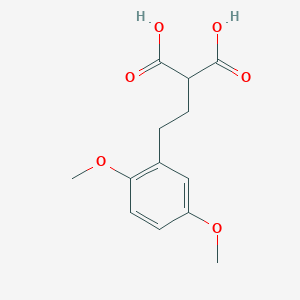 molecular formula C13H16O6 B14208291 Propanedioic acid, [2-(2,5-dimethoxyphenyl)ethyl]- CAS No. 828271-82-5