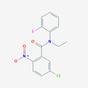 molecular formula C15H12ClIN2O3 B14208309 Benzamide, 5-chloro-N-ethyl-N-(2-iodophenyl)-2-nitro- CAS No. 826991-68-8