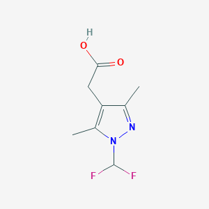 2-[1-(difluoromethyl)-3,5-dimethyl-1H-pyrazol-4-yl]acetic acid