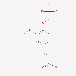 3-[3-Methoxy-4-(2,2,2-trifluoroethoxy)phenyl]propanoic acid