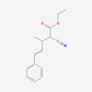 molecular formula C15H17NO2 B14208397 Ethyl 2-cyano-3-methyl-5-phenylpent-4-enoate CAS No. 828254-28-0