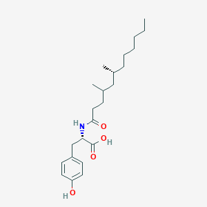 molecular formula C23H37NO4 B14208416 N-[(6R)-4,6-Dimethyldodecanoyl]-L-tyrosine CAS No. 823195-88-6