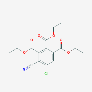 molecular formula C16H16ClNO6 B14208422 Triethyl 5-chloro-4-cyanobenzene-1,2,3-tricarboxylate CAS No. 918402-81-0
