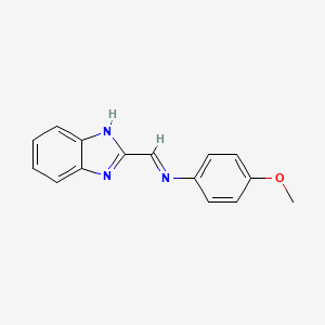molecular formula C15H13N3O B14208431 N-[(2H-Benzimidazol-2-ylidene)methyl]-4-methoxyaniline CAS No. 819858-13-4