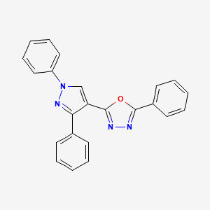 molecular formula C23H16N4O B14208436 2-(1,3-Diphenyl-1H-pyrazol-4-yl)-5-phenyl-1,3,4-oxadiazole CAS No. 917947-75-2