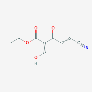 molecular formula C9H9NO4 B14208441 Ethyl 5-cyano-2-(hydroxymethylidene)-3-oxopent-4-enoate CAS No. 831219-37-5
