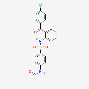 molecular formula C21H17ClN2O4S B14208451 N-(4-{[2-(4-Chlorobenzoyl)phenyl]sulfamoyl}phenyl)acetamide CAS No. 827576-99-8