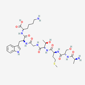 molecular formula C34H53N9O10S B14208454 L-Alanyl-L-seryl-L-methionyl-L-threonylglycyl-L-tryptophyl-L-lysine CAS No. 842952-40-3