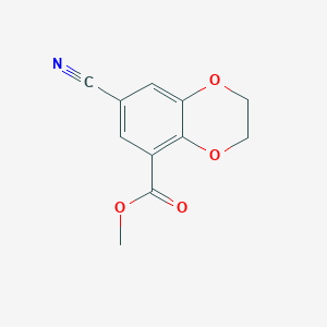 molecular formula C11H9NO4 B14208480 Methyl 7-cyano-2,3-dihydro-1,4-benzodioxine-5-carboxylate CAS No. 823225-69-0