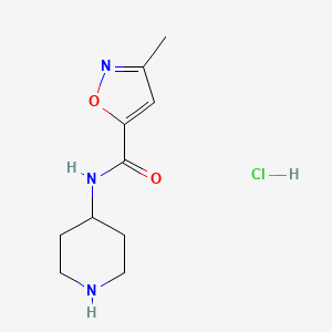 3-methyl-N-(piperidin-4-yl)-1,2-oxazole-5-carboxamide hydrochloride
