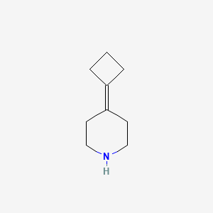 molecular formula C9H15N B1420850 4-Cyclobutylidenepiperidine CAS No. 1235439-91-4