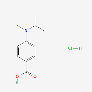 molecular formula C11H16ClNO2 B1420853 4-[Methyl(propan-2-yl)amino]benzoic acid hydrochloride CAS No. 1235439-72-1