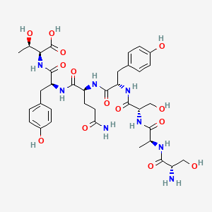 molecular formula C36H50N8O14 B14208557 L-Seryl-L-alanyl-L-seryl-L-tyrosyl-L-glutaminyl-L-tyrosyl-L-threonine CAS No. 627882-67-1