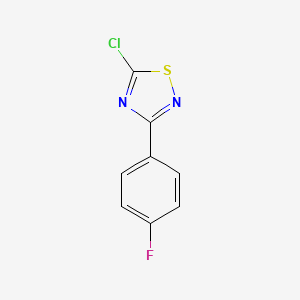 molecular formula C8H4ClFN2S B1420857 5-Chloro-3-(4-fluorophenyl)-1,2,4-thiadiazole CAS No. 138426-27-4