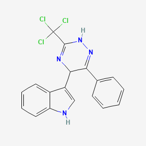 molecular formula C18H13Cl3N4 B14208575 3-[6-Phenyl-3-(trichloromethyl)-2,5-dihydro-1,2,4-triazin-5-yl]-1H-indole CAS No. 845824-13-7