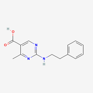 molecular formula C14H15N3O2 B1420858 4-Methyl-2-[(2-phenylethyl)amino]pyrimidine-5-carboxylic acid CAS No. 1188977-51-6