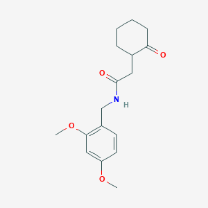 molecular formula C17H23NO4 B14208606 Cyclohexaneacetamide, N-[(2,4-dimethoxyphenyl)methyl]-2-oxo- CAS No. 823797-48-4