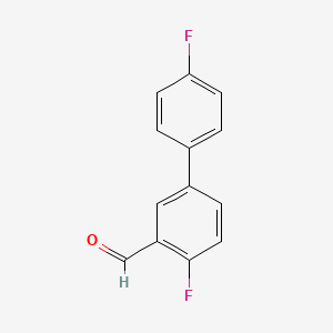 molecular formula C13H8F2O B1420862 4,4'-Difluoro-[1,1'-biphenyl]-3-carbaldehyde CAS No. 1183780-71-3