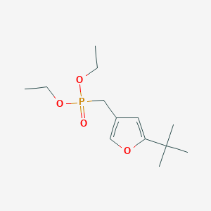 molecular formula C13H23O4P B14208635 Phosphonic acid, [[5-(1,1-dimethylethyl)-3-furanyl]methyl]-, diethyl ester CAS No. 790713-47-2