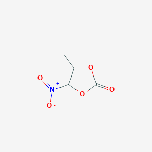 molecular formula C4H5NO5 B14208637 4-Methyl-5-nitro-1,3-dioxolan-2-one CAS No. 827300-15-2