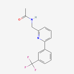 molecular formula C15H13F3N2O B14208641 N-({6-[3-(Trifluoromethyl)phenyl]pyridin-2-yl}methyl)acetamide CAS No. 833455-85-9