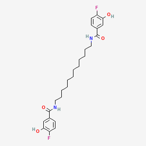 molecular formula C26H34F2N2O4 B14208646 N,N'-(Dodecane-1,12-diyl)bis(4-fluoro-3-hydroxybenzamide) CAS No. 841274-16-6