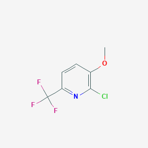 molecular formula C7H5ClF3NO B1420865 2-Chloro-3-methoxy-6-(trifluoromethyl)pyridine CAS No. 1214348-47-6