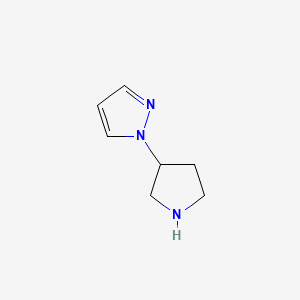 molecular formula C7H11N3 B1420866 1-(Pyrrolidin-3-YL)-1H-pyrazole CAS No. 1196156-80-5