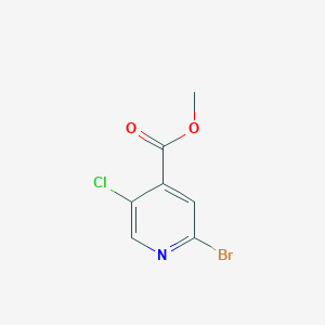 molecular formula C7H5BrClNO2 B1420869 Methyl 2-bromo-5-chloroisonicotinate CAS No. 1214336-33-0