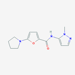 molecular formula C13H16N4O2 B14208696 N-(1-Methyl-1H-pyrazol-5-yl)-5-(pyrrolidin-1-yl)furan-2-carboxamide CAS No. 826991-21-3