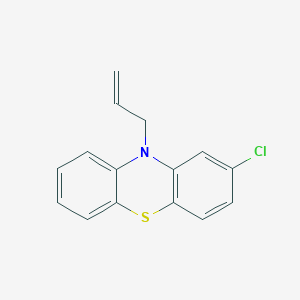 molecular formula C15H12ClNS B142087 10H-Phenothiazine, 2-chloro-10-(2-propenyl)- CAS No. 63615-79-2