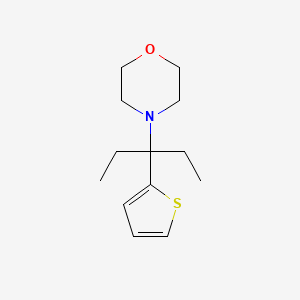 molecular formula C13H21NOS B14208704 Morpholine, 4-[1-ethyl-1-(2-thienyl)propyl]- CAS No. 835654-28-9