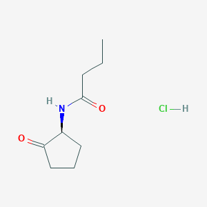 molecular formula C9H16ClNO2 B14208709 N-[(1S)-2-oxocyclopentyl]butanamide;hydrochloride CAS No. 821800-96-8