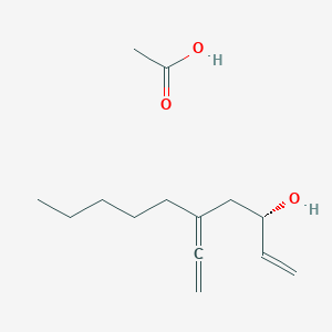 molecular formula C14H24O3 B14208712 Acetic acid--(3S)-5-ethenylidenedec-1-en-3-ol (1/1) CAS No. 821782-95-0
