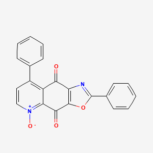molecular formula C22H12N2O4 B14208713 5-Oxido-2,8-diphenyl-[1,3]oxazolo[4,5-g]quinolin-5-ium-4,9-dione CAS No. 827322-20-3