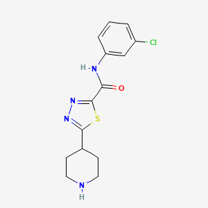N-(3-Chlorophenyl)-5-piperidin-4-yl-1,3,4-thiadiazole-2-carboxamide