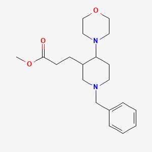 molecular formula C20H30N2O3 B1420877 Methyl 3-(1-benzyl-4-morpholinopiperidin-3-yl)propanoate CAS No. 1134331-46-6